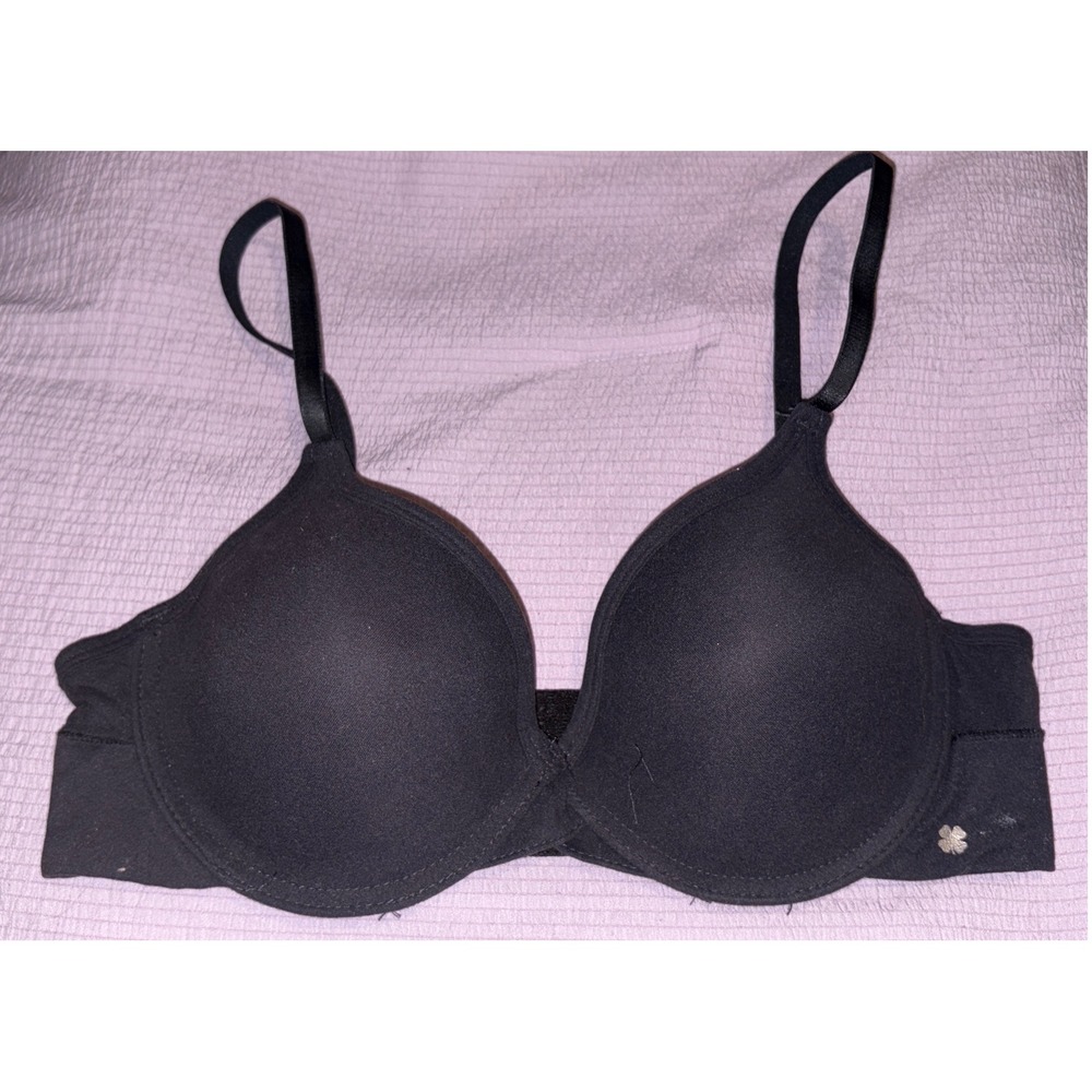 Lucky Brand Black Lightly Lined Super‎ Soft Jersey T-Shirt Underwire Bra, 36B